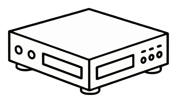 Modern blu-ray player 3/4 perspective vector illustr.... Generative AI