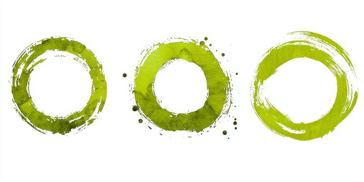 Transparent PNG of olive green ring designs.