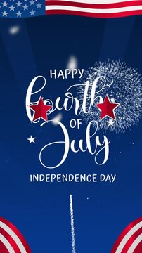 4th of july text for festive celebrations, perfect for independence day marketing materials, social media vertical posts, and event promotions.