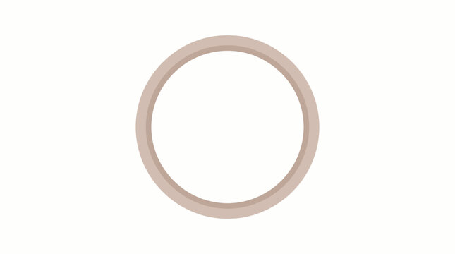Minimalist Light Brown Circle Frame Design Element
