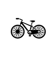 Fototapeta premium Minimalist black bicycle icon for active lifestyle, sustainable transportation, urban commuting, and outdoor recreation. Perfect for fitness and eco-friendly designs