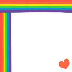 Fototapeta premium heart frame with rainbow colors