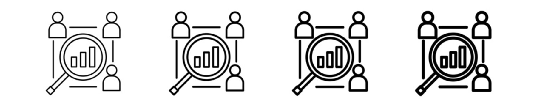 Competitive Analysis  Icon Set Different Stlye Collection  