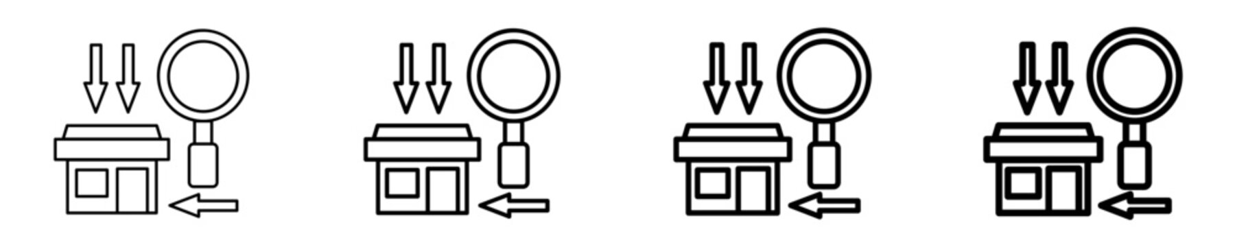 Market Research  Icon Set Different Stlye Collection  