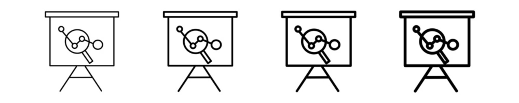 Data Analysis Icon Set Different Stlye Collection  