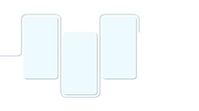 3d infographic animation with 4 steps, infographic with empty rectangle shape, presentation template, report, plan, data