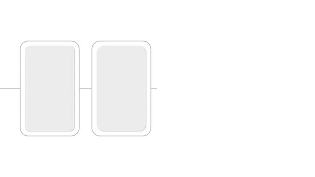 3d infographic animation with 4 steps, infographic with empty rectangle shape, presentation template, report, plan, data
