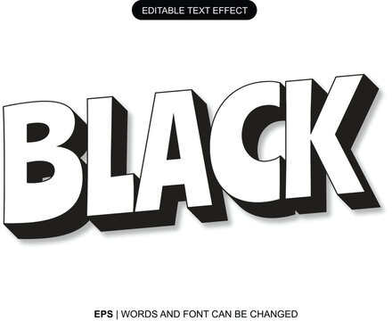 Black Bold Editable Text Effect for Gaming and Streetwear Branding