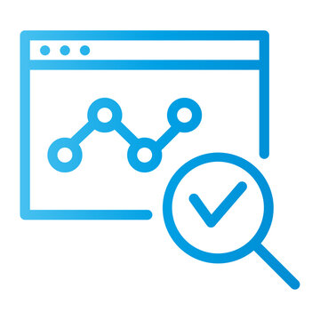 machine performance analytics line icon