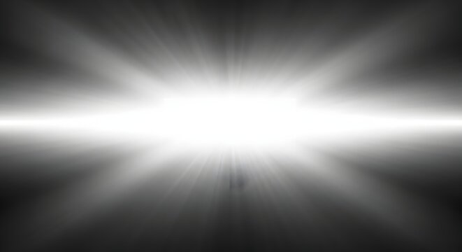 Abstract black and white light burst effect with rays abstract background explosion brightly radiance illustration powerful spotlight