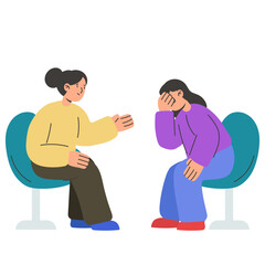 Obraz premium Mental Wellness Consultation Illustration
