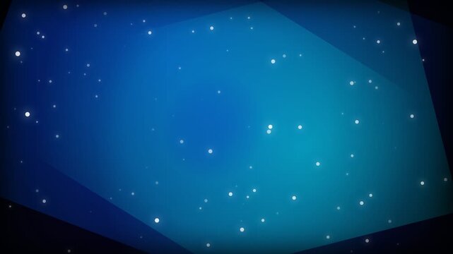 Abstract blue background with white glowing dots and spots