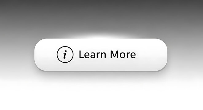 Learn more button with information icon on gradient background