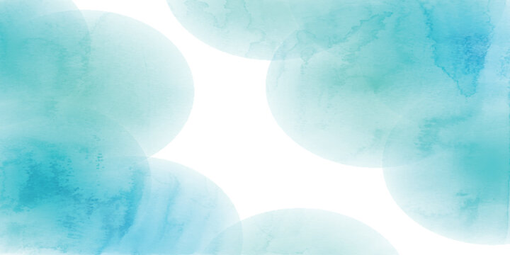 Soft Cyan Watercolor Circle Background Texture