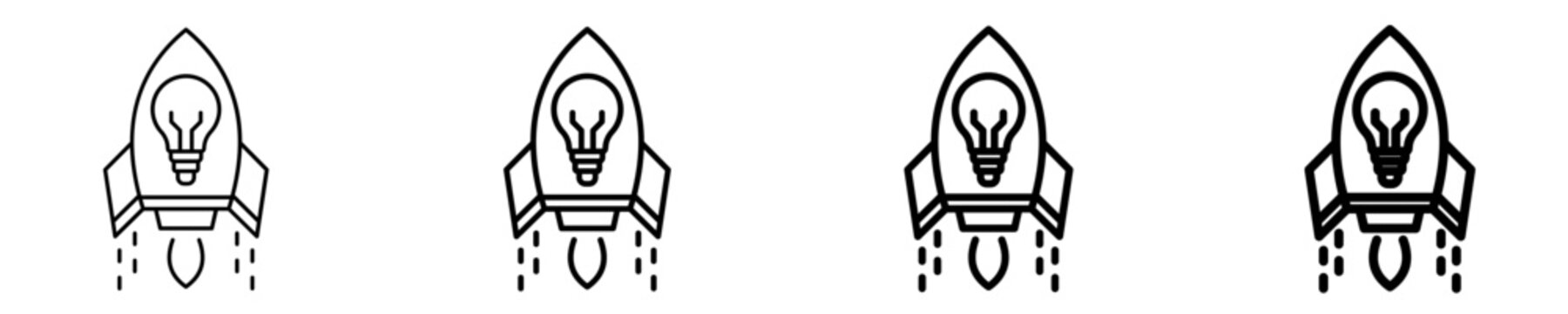 Startup Rocket   Icon Set Different Style Collection