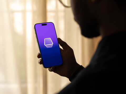 Apple configurator logo is displayed on a smartphone screen in Bangalore, India, on May 15, 2026