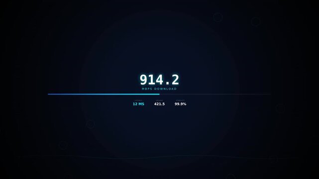 Digital dark screen displaying a precise loader with numerical metrics below, set against a sleek, futuristic interface