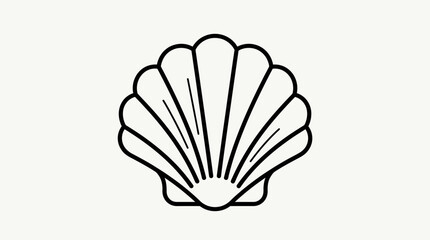 Scallop Shell Line Art Icon © ARDI