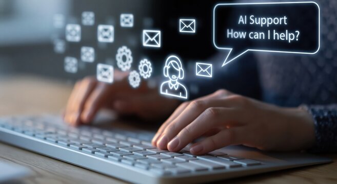 Ai and artificial intelligence chatbot for digital customer service and automation