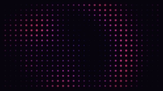Abstract digital pattern with glowing purple and blue circular halftone dots
