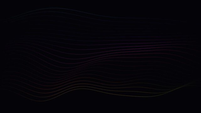 Abstract topographic contour lines in blue and red against a dark background