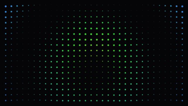 A dark background featuring a grid of evenly spaced glowing yellow dots