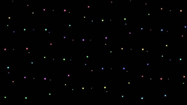 A festive display of multicolored led string lights on a dark background