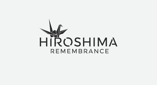 Hiroshima Remembrance Logo Design Symbol.
