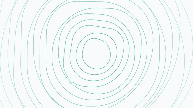 Abstract illustration of teal concentric circles on a white background