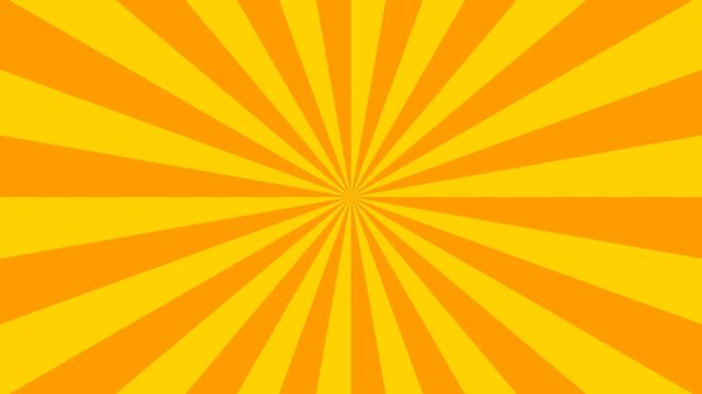 Vibrant yellow and orange sunburst pattern radiating from the center point