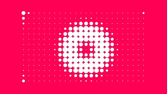 Abstract red background with white halftone pattern and central star shape