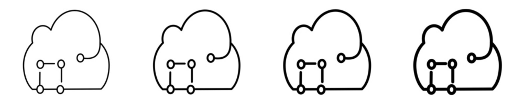  Cloud Computing   Icon Set Different Stlye Collection  
