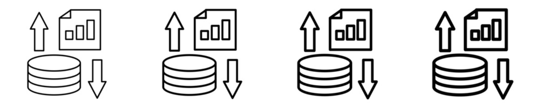  Data Migration  Icon Set Different Stlye Collection  
