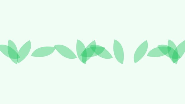 Minimalist green leafy border illustration on a clean white background