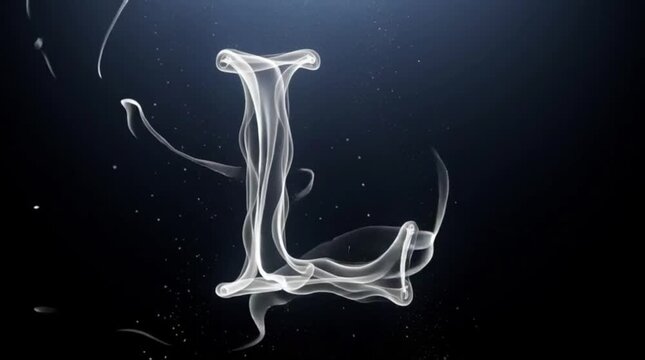 Smoke forming the letter L shape.