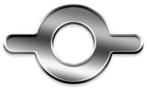 Glossy chrome silver git commit metallic 3D icon