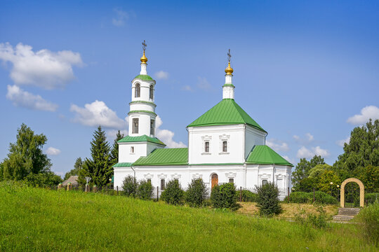 Trinity Church in the village of Lgov on a summer day, Oryol region of Russia