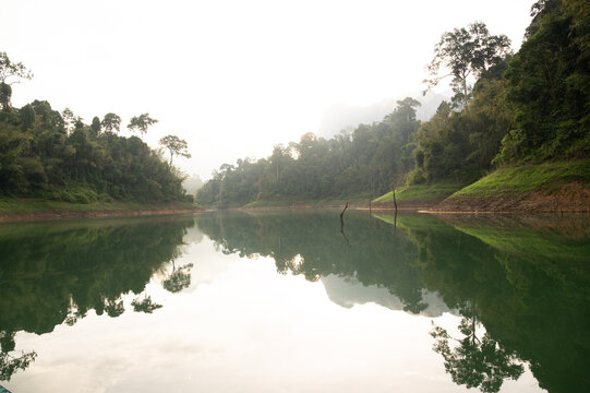 Landscape view of Khao Sok National Park, Surat Thani Province, Thailand