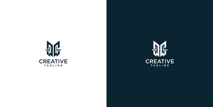 Modern abstract initial lettermark logo design combining D, C, G, or Q letters with a creative concept, perfect for branding and business identity