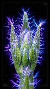 Corona Discharge of Growing Plant Shoot via Kirlian Photography illustrating the Dynamics of Leaf Primordia and Cellular Proliferation