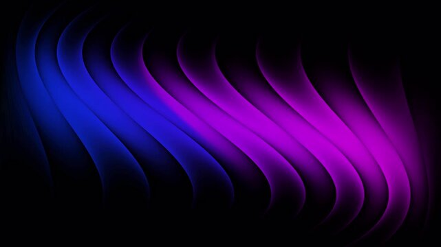 Abstract purple neon wave pattern background with layered glowing light curves and futuristic flowing motion design for modern digital wallpaper