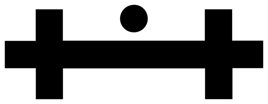 Solid black filled icon of survey margin of error statistical concept symbol simple graphic design element for reports and presentations