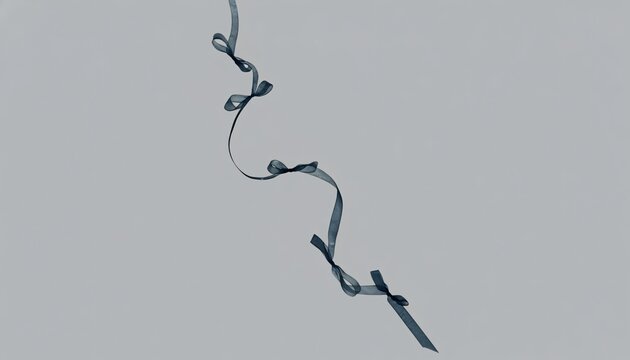 A close-up view of a twisted metal wire against a plain gray background