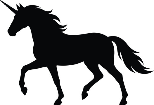 Black yak silhouette with mountain range