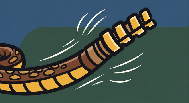 Rattlesnake tail shaking warning.