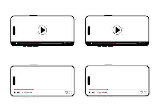 Horizontal smartphone video player set