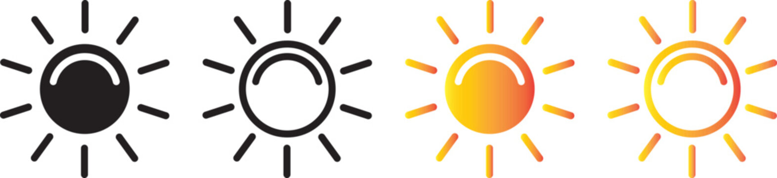 Morning, noon, and night icons set. weather icons. Day and night icons. orning, noon, night, icon set. Day and night icons set. Crescent moon and stars, day and night time symbols. Sun half icon, sunr