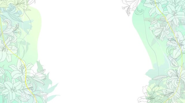 ゆっくりと変化するカサブランカの背景イラスト