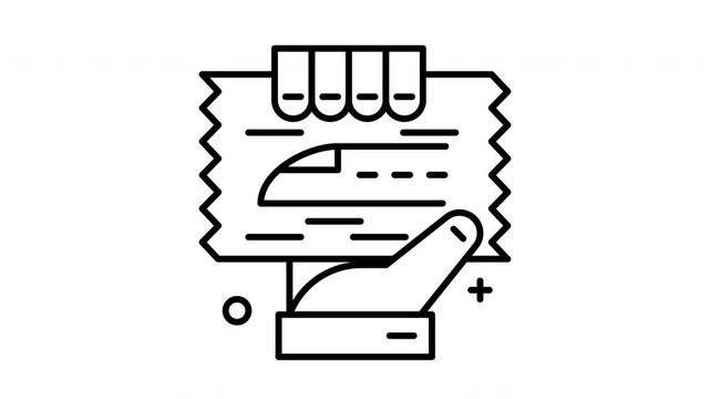 Train Ticket Icon Vector Illustration.