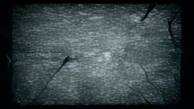 Abstract digital background with virus hack line, music technology, dark cracked screen texture, static noise, glitch static line dark screen, blue light, abstract background with dark crack pattern